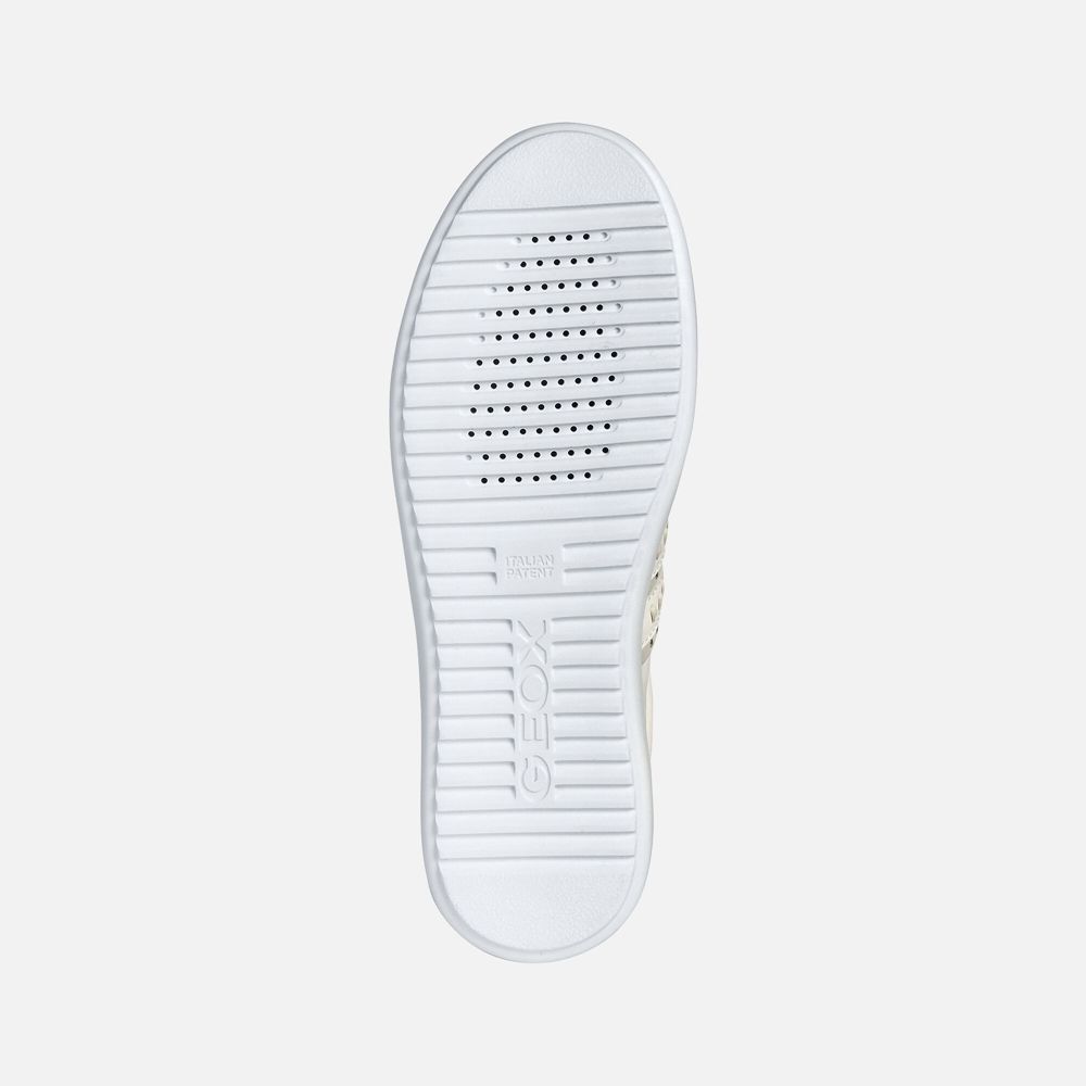 Tenis Geox Senhora Branco/Prateadas - Pontoise - NQOTB8534